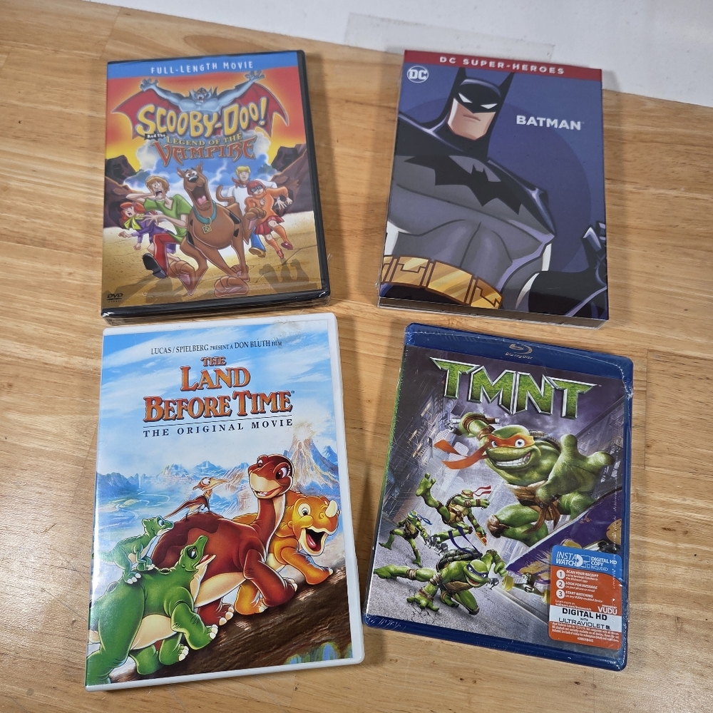 Scooby-Doo, Batman, Land Before Time, TMNT DVD and Blu-ray Set